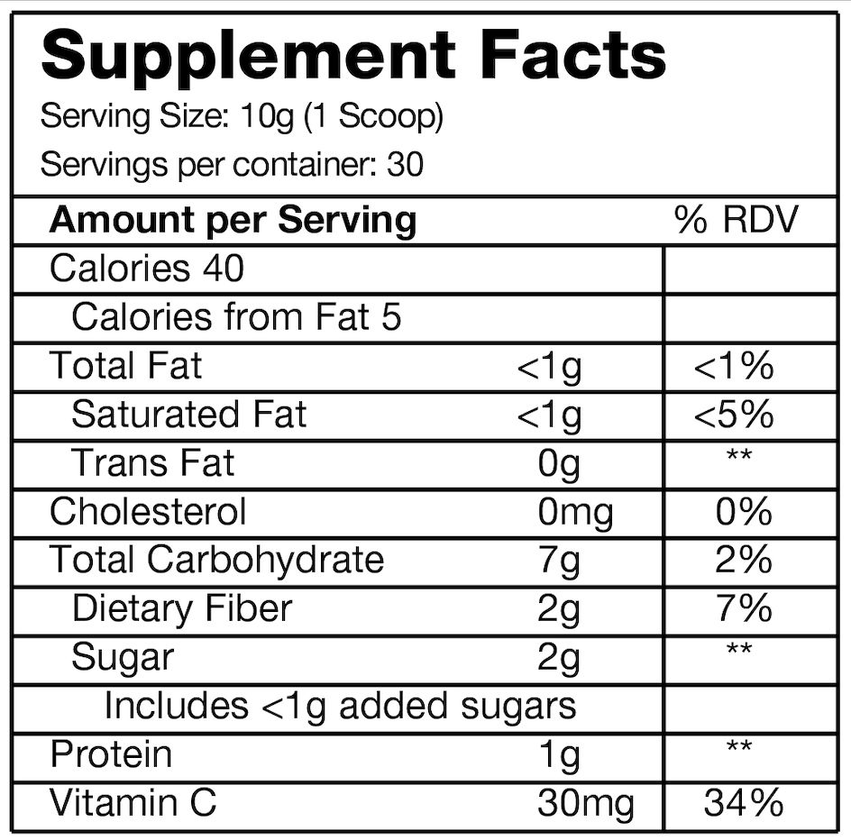 Mundo Verde nutrition facts